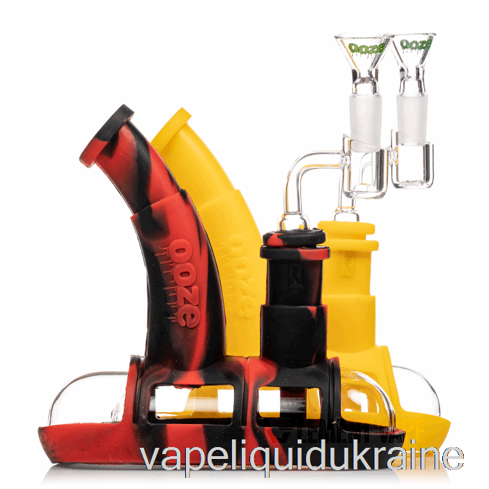 Vape Ukraine Ooze Steamboat Silicone Water Pipe Rasta (Green / Red / Yellow)